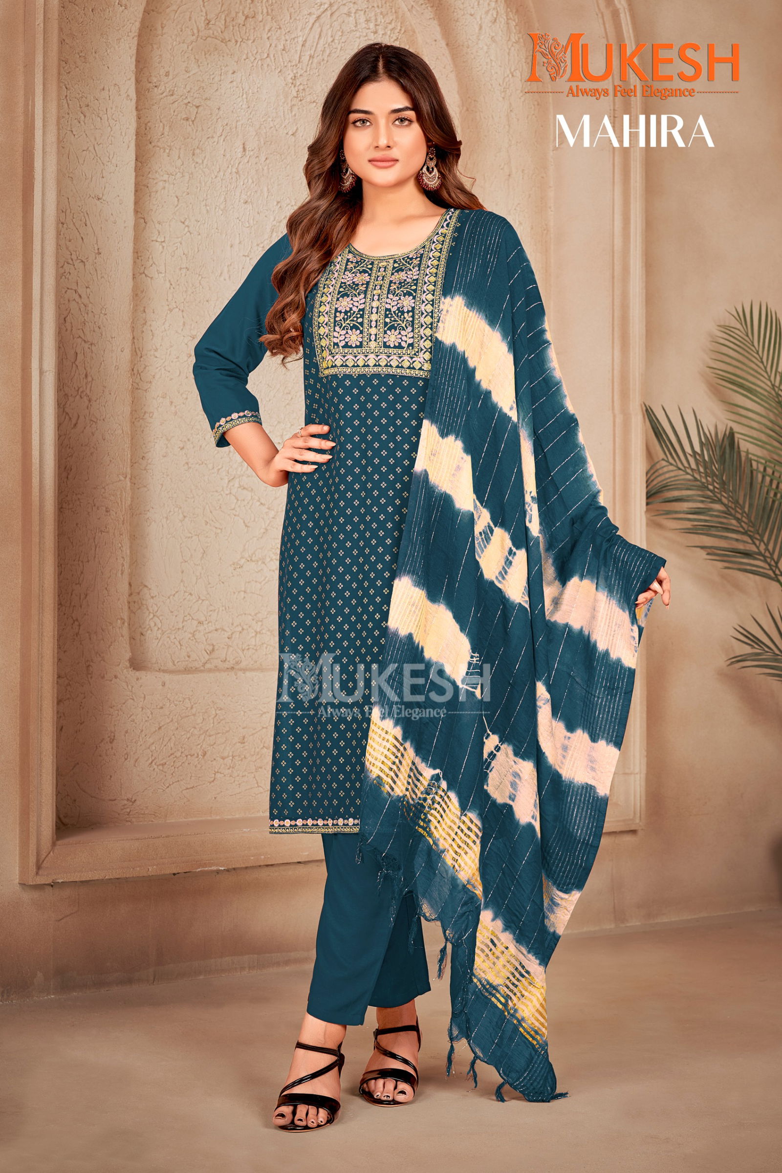 Mahira By Mukesh Printed Rayon Kurti With Bottom Dupatta Wholesale Shop In Surat
